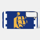 ケベック市旗 Samsung Galaxy S22 Plus カー Galaxyケース (裏面横)