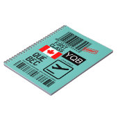 ケベック空港旅行ラベル ノートブック (左側)