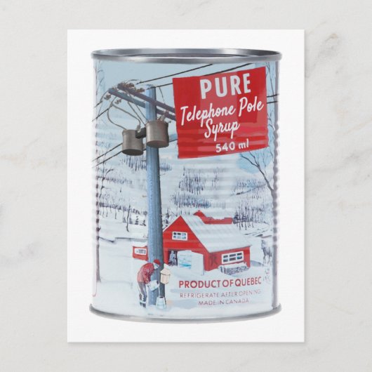 ケベック電話ポールシロップ ポストカード (正面)