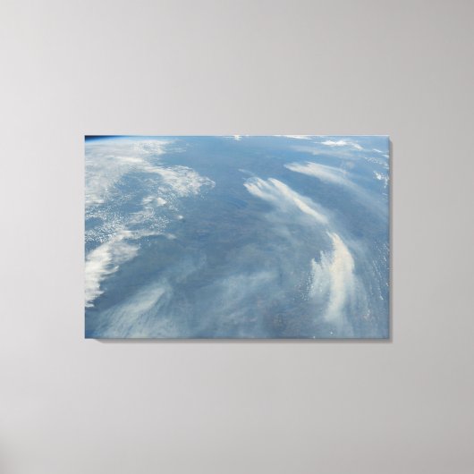 ケベック,カナダのジェームス湾の南東にある山火事 キャンバスプリント (正面)