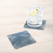 ケベック，カナダのジェームス湾の南東にある山火事 スクエアペーパーコースター (インサイチュ)