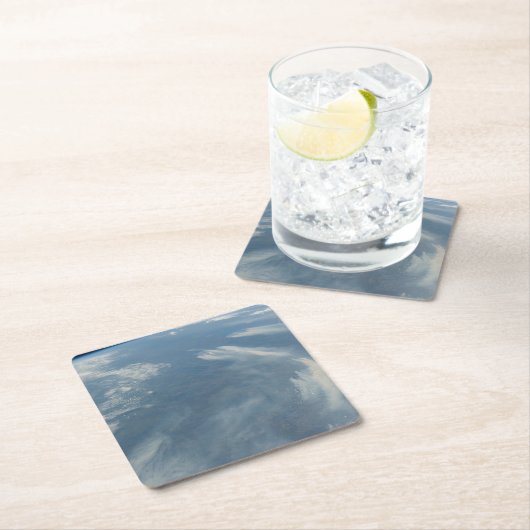 ケベック，カナダのジェームス湾の南東にある山火事 スクエアペーパーコースター (インサイチュ)