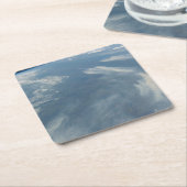 ケベック，カナダのジェームス湾の南東にある山火事 スクエアペーパーコースター (アングル)