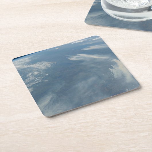 ケベック,カナダのジェームス湾の南東にある山火事 スクエアペーパーコースター (アングル)