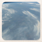 ケベック,カナダのジェームス湾の南東にある山火事 スクエアペーパーコースター (正面)