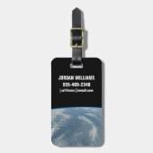 ケベック，カナダのジェームス湾の南東にある山火事 ラゲッジタグ (正面縦)