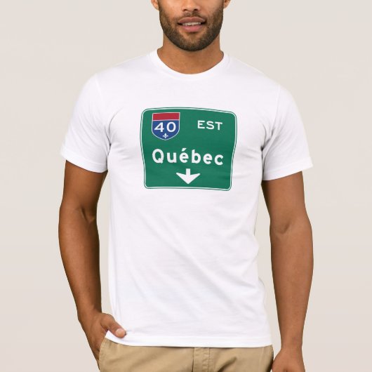 ケベック、カナダの交通標識 Tシャツ (正面)