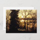 ケベック，カナダの美しい夕日パーソナライズされた ポストカード (正面/裏面)