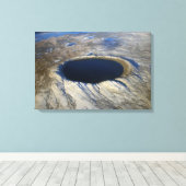 ケベック、カナダの航空鼠径部クレーター。 キャンバスプリント (インサイチュ (ウッドフロア))
