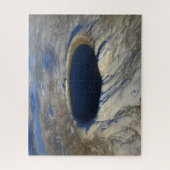 ケベック、カナダの航空鼠径部クレーター。 ジグソーパズル (縦)