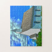 ケベック・カナダの農村教会。 ジグソーパズル (縦)