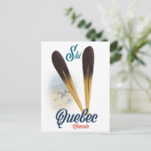 ケベック・カナダスキーポスター ポストカード (スタンド正面)