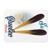 ケベック・カナダスキーポスター マグネット (横)