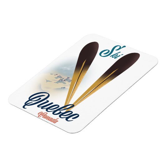 ケベック・カナダスキーポスター マグネット (左側)