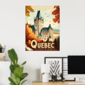 ケベック、カナダヴィンテージ旅行 ポスター (ホームオフィス)