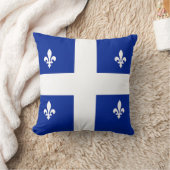 ケベック，カナダ国旗MoJoピロー クッション (ブランケット)