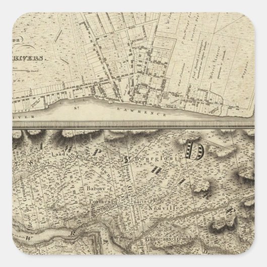 ケベック、カナダ6 スクエアシール (正面)