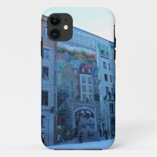 ケベック,カナダ,オールドケベック市の壁画 iPhone 11 ケース