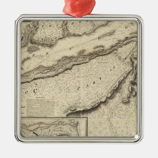 ケベック、カナダ メタルオーナメント (正面)