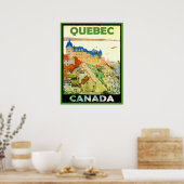 ケベック,カナダ,ヴィンテージ旅行 ポスター (キッチン)