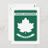 ケベック、トランスカナダ高速道路標識 ポストカード (正面/裏面)