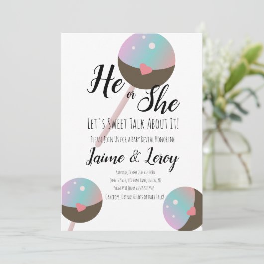 ケポップジェンダーが彼または彼女の招待状を明らかにする 招待状 (スタンド正面)