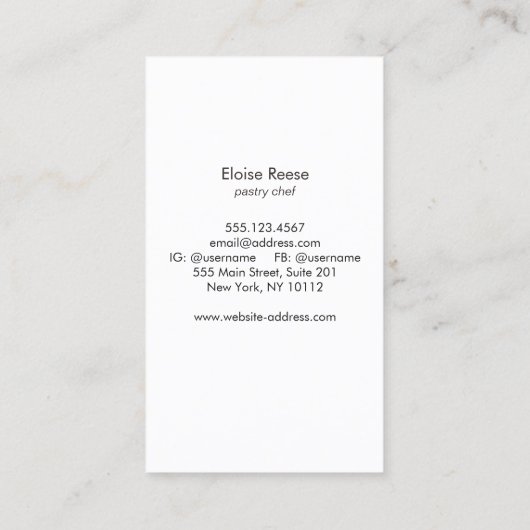 ケポップスパティシシェフケータリング 名刺 (裏面)