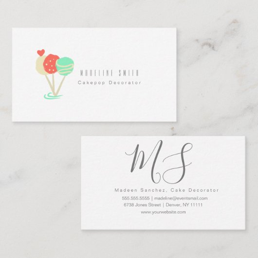 ケポップスベーキングケーキデコレータースワール 名刺 (正面/裏面)