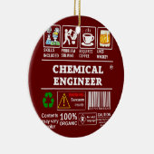 ケミカルエンジニアラベルのスキル解決コーヒー セラミックオーナメント (右)