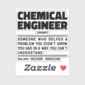 ケミカルエンジニア名詞従業員現在のアイディア おもしろい シール (シート)