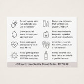 ケミカルモダンピールアフターケア指示カード (裏面)