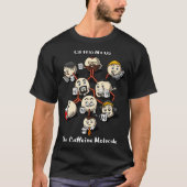 ケミストリー カフェイン 分子 おもしろい サイエンス ギーク コーヒー Tシャツ (正面)