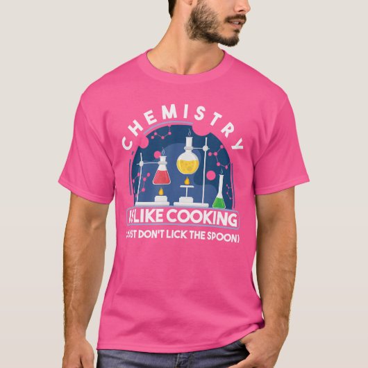 ケミストリー クック 調理 物理学 ラボ 変人 ギーク Tシャツ (正面)