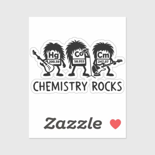 ケミストリー・ロック 科学好きロックバンド シール (シート)