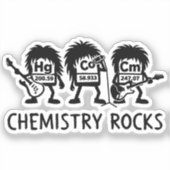 ケミストリー・ロック 科学好きロックバンド シール (正面)