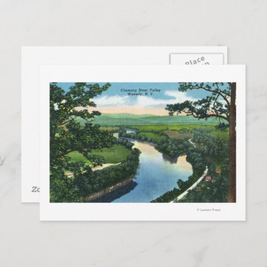 ケムン川渓谷の空中表示 ポストカード (正面/裏面)