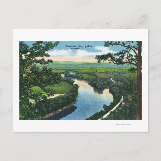 ケムン川渓谷の空中表示 ポストカード (正面)