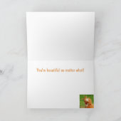 ケモおもしろいサポート勇気付けられる カード (内部)