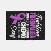 ケモとスティルを通る戦闘線維筋痛 フリースブランケット (正面(横))