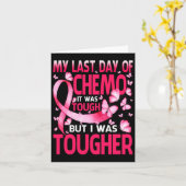 ケモの最後の日は厳しい乳がん待ち合わせだった カード (黄色い花)