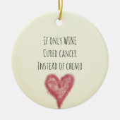 ケモもしの代わりにワインだけが癌を治癒 セラミックオーナメント (正面)