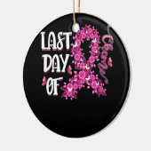 ケモピンク乳癌の最後の日の女性 セラミックオーナメント (左)