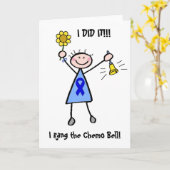 ケモベル – 結腸がん女性 カード (黄色い花)