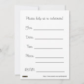 ケモ患者のケモパーティの招待状の終了 招待状 (裏面)