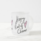 ケモ・マグの最後、ピンクの白と黒のマグ。 フロストグラスマグカップ (正面右)