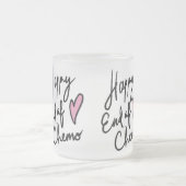 ケモ・マグの最後、ピンクの白と黒のマグ。 フロストグラスマグカップ (中央)