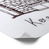 ケラスコートの茅葺き家 |フランス，ブリタニー ポスター (角)