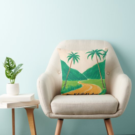 ケララグリーンサウスインディアントロピカルデザイン クッション (椅子)