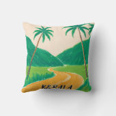 ケララグリーンサウスインディアントロピカルデザイン クッション (裏面)