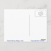 ケララ魚釣り村 ポストカード (裏面)